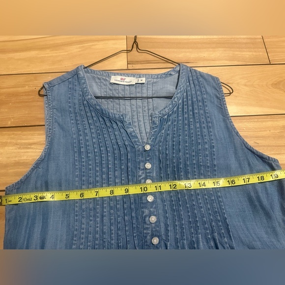 Vineyard Vines Chambray Sleeveless Dress, Size M - Picture 5 of 7